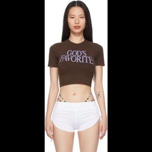 "GOD'S FAVORITE" - Size XS Crop Tee - by Praying (designer)